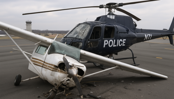 Piloto morre após Cessna colidir com helicóptero da polícia em aeroporto da Pensilvânia