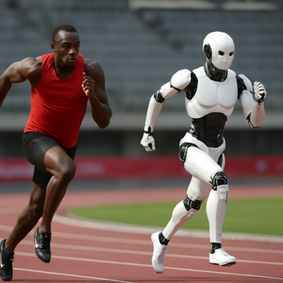 Robô chinês supera o tempo de Usain Bolt nos 100 m em corrida de teste em Pequim
