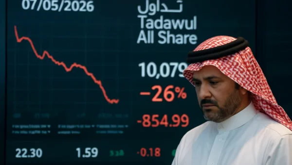 Mercado saudita fecha em baixa; Tadawul All Share recua 0,26% em 5 de julho de 2026