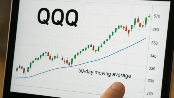 QQQ cruza média móvel de 50 dias pela 13ª vez desde 4 de agosto e segue em faixa de negociação