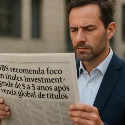 UBS recomenda foco em títulos investment‑grade de 3 a 5 anos após venda global de títulos