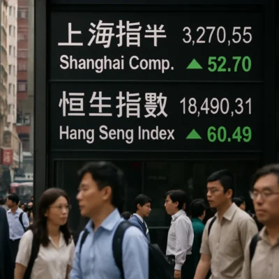 Mercados da China e de Hong Kong sobem; venda em tecnologia perde força em 25 de junho de 2026