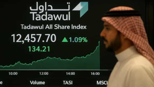Tadawul All Share sobe 1,09% em 4 de outubro de 2026 e mercado saudita recupera perdas