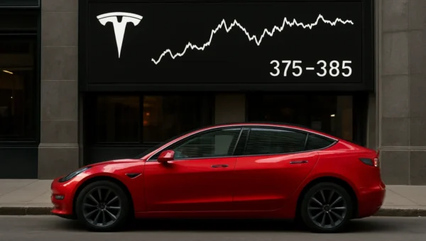 Tesla opera em faixa estreita entre US$375 e US$385 enquanto mercado aguarda resultados do 3º trimestre